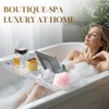 Expandable Clear Acrylic Bathtub Tray Caddy, Foldable Tub Bath Tray