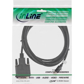 InLine® 17223 Mini Display Port Male to DVI-D (24 1) Male 3 m Black
