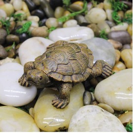 EMiEN 1pcs Resin Cute Simulated Turtle Sea Turtle Miniature Figurine Status Micro Landscape Decorations Fairy Gardens Miniature Ornament for DIY Dollhouse
