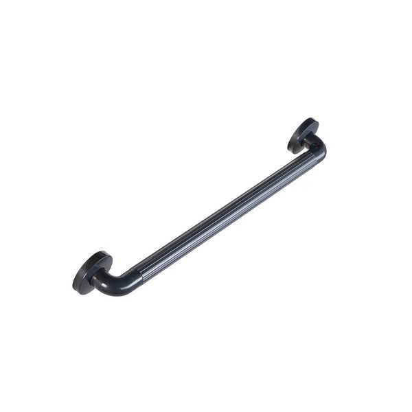 Croydex 600mm ABS Light Grey 1 x Grab Bar with Ribbed Surface to Aid Grip and Concealed Fitting, 60cm