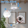 Lamp Suspension E27 with Screw Ring Lamp Suspension White with
