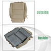 Priprilod Tan Leather Driver Side Bottom Replacement Seat Cover Compatible