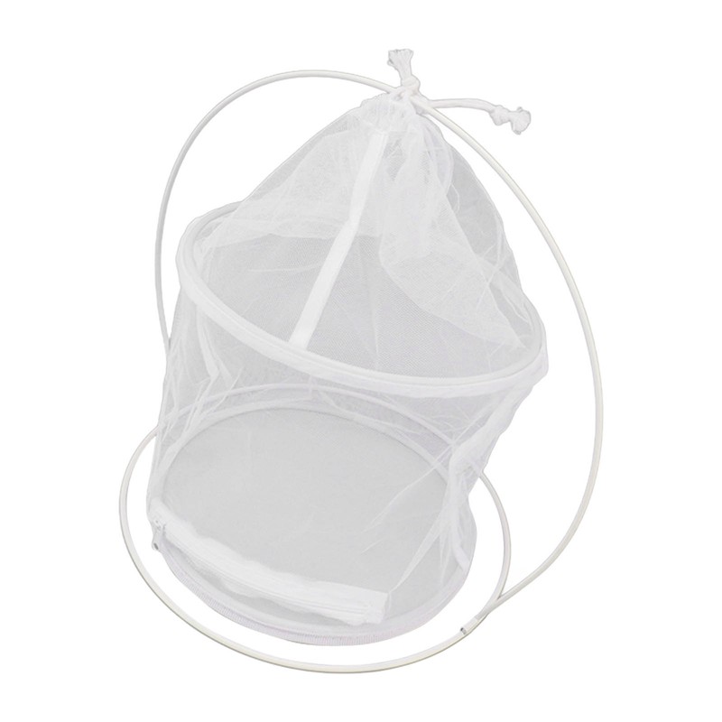 Cylindrical Iron Frame Hanging Cage Butterfly Habitat Cage Ornamental Outdoor