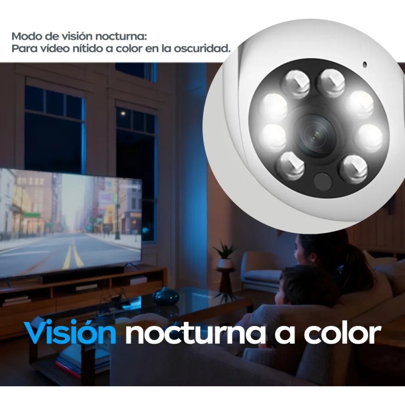 Jooan Cámara De Seguridad Exterior 360° Visión Nocturna Ai