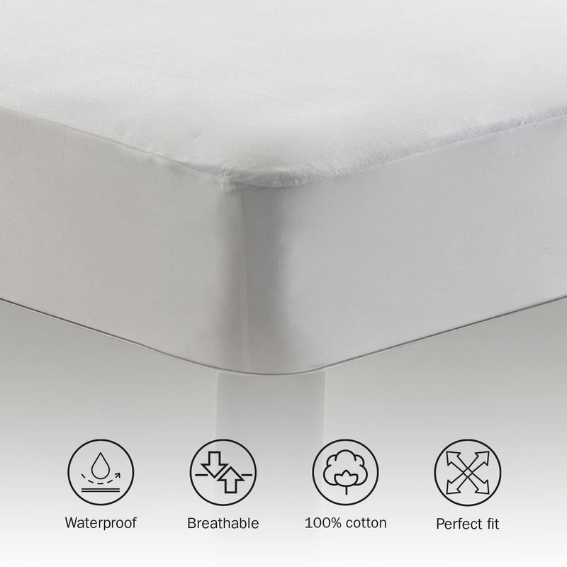 Pikolin Home – Jersey Mattress Protector, 100% Cotton, Waterproof and