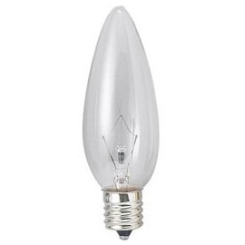 Yazawa C321225C Chandelier Bulb, Clear, 25W, Base, E12, Set of 3