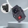 PNGKNYOCN 10A 250V Rocker Switch Power Socket Inlet Module Plug