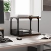 neolun Maximize Workspace with 2-Tier Printer Stand, Smoked Engineered Wood,