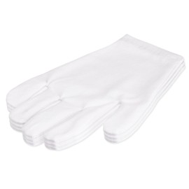 Donfri 3 Pairs Sleeping Gloves, High Elasticity Moisturizing Gloves, Inspection Work Gloves, Hand Care, Protects Rough Skin, White