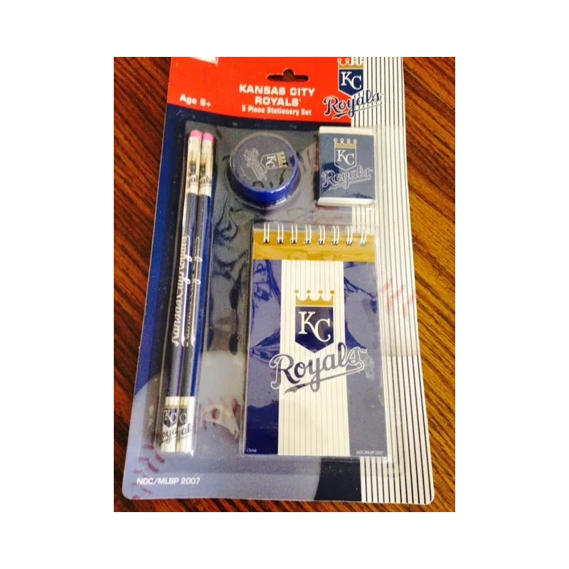 KANSAS CITY ROYALS SET OF 3 (NOTEPAD-2 PENCILS-SHARPE