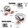 Cokritsm 25mm Shower Door Rollers for 4-8mm Glass Shower Runners