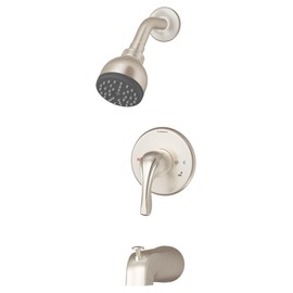 Symmons 9602-PLR-1.5-TRM-STN Origins Single Handle 1-Spray Tub and Shower Faucet Trim in Satin Nickel - 1.5 GPM (Valve Not Included)