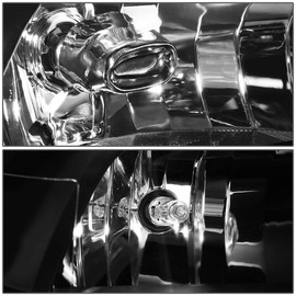 DNA Motoring HL-OH-DR09QUA-BK-CL1 Black Housing Headlights Replacement Compatible with 10-18 Ram 1500-5500, Fit Dual or Quad Headlight Models