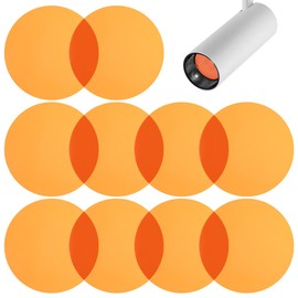 Galpada Set di 20 pellicole colorate adesive per faretti a LED e downlight, filtri in gel rotondi per illuminazione d'atmosfera e studio che cambiano facilmente colore pellicola di luce calda per la