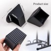 Comidox 4Pcs Premium Plastic Fitness Equipment End Caps Slip-Resistant Square