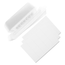Operitacx Pack of 50 Folder Label Labels for File Folders Tabs for Cabinet Folders Insertable Tabs File Folders with Transparent Index Cards Hanging Files with Tabs