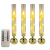 4 Pcs Flameless Candle with Remote Timer, Flickering Battery Operated