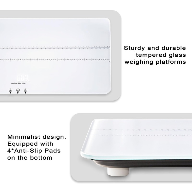 UNIWEIGH Digital Pet Scale 220lbs x10g Accuracy,Dog/Cat Animal Scales with