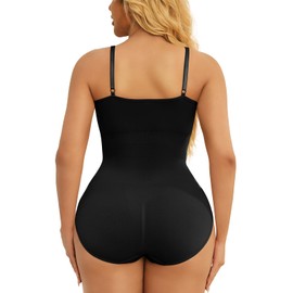 Rosemary Kiss Womens Bodysuit Shapewear Tummy Control Tank Tops Seamless Waist Compression Sculpting Body Shaper (Black, Medium)