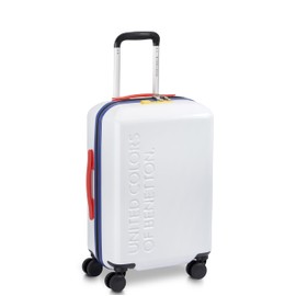 United Colors of Benetton United Hardside Luggage with Spinner Wheels, White, Carry-On 19 Inch