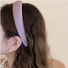 PW12 Women's Wide Headband - Luxurious Daily Hair Accent 01. Light Gold 2ea