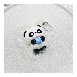 HESEKED Silicone Taba Squishy Toys for Stress Relief - Premium Food-Grade Sensory Fidget Toy for Adults & Kids, Cute Portable Squeeze Ball(BPA Free Non-Toxic) (Milk Bottle Panda)