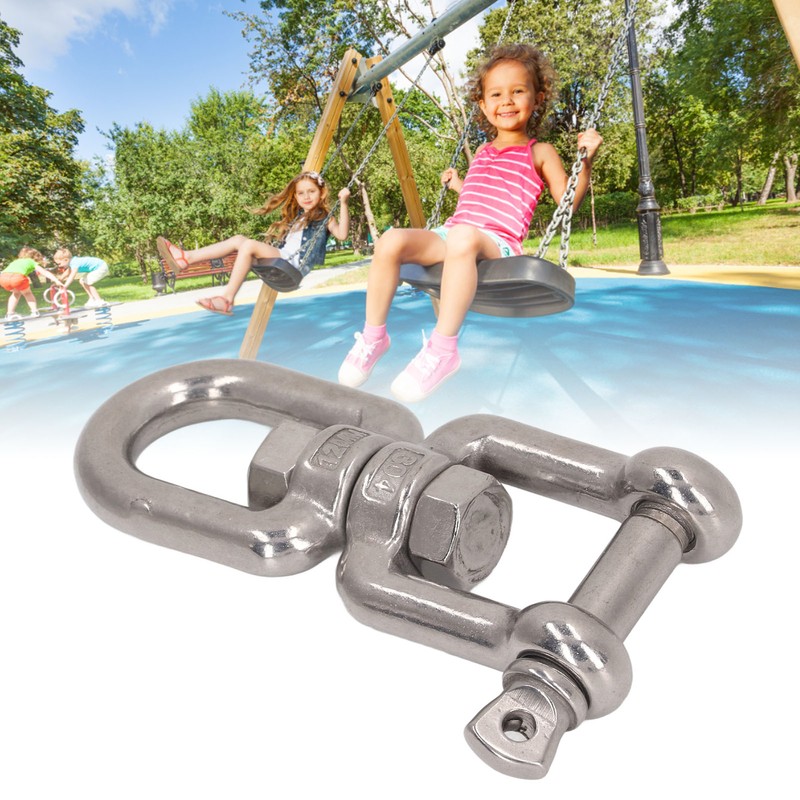 Double Jaw Shackle Professional Heavy Duty 304 Stainless Steel Rolling