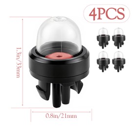 EMYVSVO 4PCS Primer Bulb Replacement- Snap-in Fuel Pump for Walbro 188-512 WT-23A, Fits Poulan Echo Chainsaws, Ryobi BP42, Homelite Bolens Trimmer, Blower Small Engines