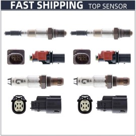 Turpa auto For 2015-2017 Ford F-150 2.7L V6 Turbocharged 4Pcs Up & Downstream Oxygen Sensor