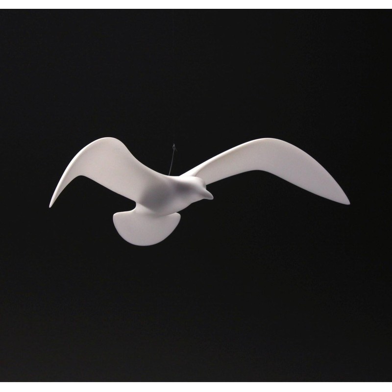 Seagull Mobile Sculpture by John Perry 14in Wing-span Hovering Wings