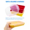 FUSMYE Extra Large Collapsible Silicone Food Storage Containers With Lids,