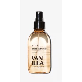 VICTORIA'S SECRET PINK VANILLA HAIR & BODY MIST SPRAY HYALURONIC ACID 8 oz