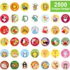 2500 Reward Sticker Teacher - 40 styles of animal-cartoon motivational