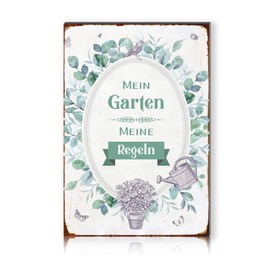 Finest Folia Garden Sign 30 x 20 cm Aluminium Composite Panel UV Print Decorative Garden Sign Decoration Sayings for Outdoor Use with Saying Weatherproof RV001 (Motif 05)