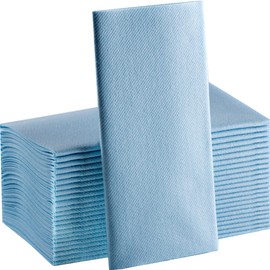 Servilletas de papel azul bebé, toallas desechables de lino para invitados, toallas de mano, suaves, absorbentes, servilletas de papel para cocina, baño, fiestas, bodas, cenas, paquete de 50 unidades
