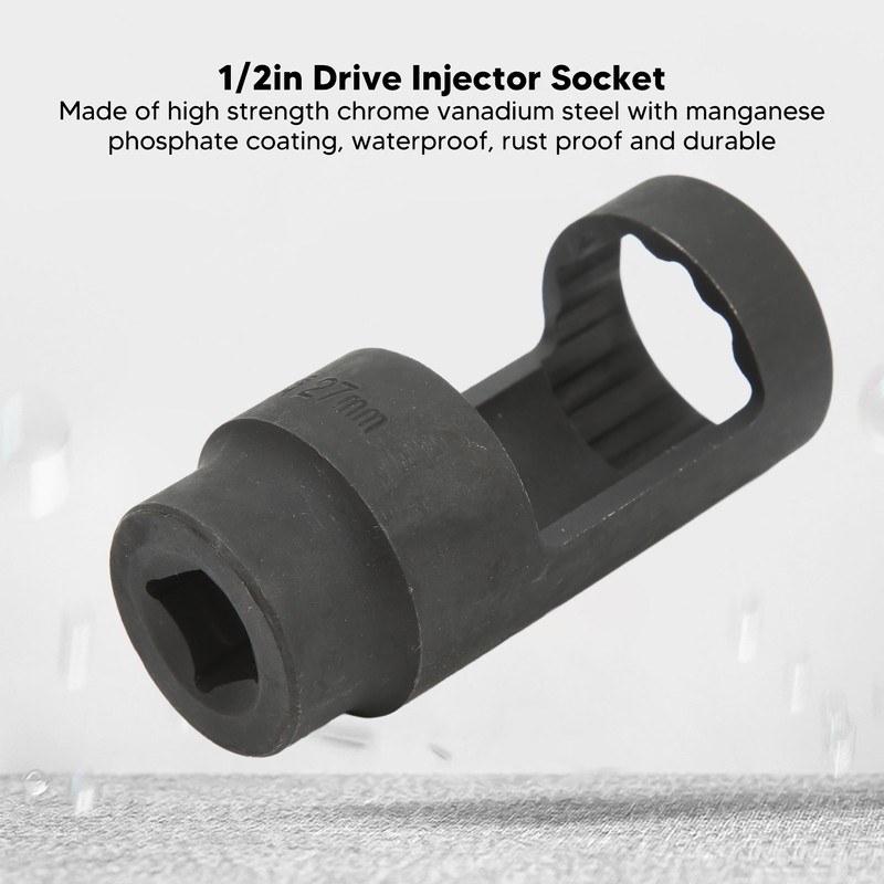 Diesel Injector Socket 1/2in Drive 27mm 12 Point Chrome Vanadium