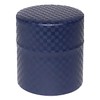 Yamako 78276 Teacup, Tea Can, Temasuna Kobo, Modern Checkered, Blue, S, Made in Japan, Stylish, Cute, Loose Leaf Tea, Coffee Storage Case, Storage Container