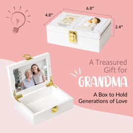 Nowizen Gifts for Grandma - Delicate Grandma Mothers Day Birthday Gifts from Granddaughter Grandkids - Grandma Figurine Box Christmas Birthday Gifts for Grandma Grandmother