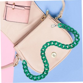 Operitacx 60cm Dark Green Jade Resin Bag Strap Stylish Bag Chain for Women Handbags Clutch Bags and Accessories Durable Design for Everyday Use