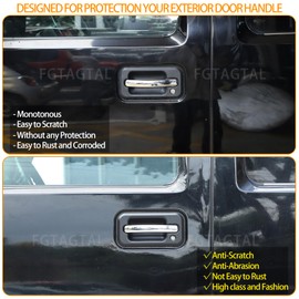 Fgtagtal Fit for Hummer H2 2003-2009 Door Handle Cover, ABS Exterior Door Handle Protector Trim Frame Cover, 4PCS (Matte Black)