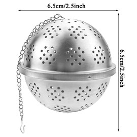 Spice Ball Small for Cooking, Tea Infuser, Stainless Steel Tea Ball Strainer Spice Infuser, Soup Seasonings Seperation Basket with Extended Chain Hook for Brewing Tea Spices Seasonings