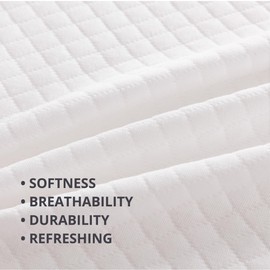 CH CHARME HOUSE 8 Inch Twin Charcoal Memory Foam Mattress, Medium Firm Feel, CertiPUR-US Certified, Bed in a Box, White