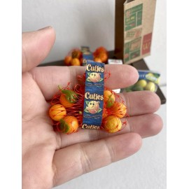Unbranded Cuties with Woven Net Bag Dollhouse Clay Orange Fruit 1:12  Miniatures