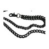 Unbranded Men Black Metal Wallet Chain Links 2 Strands Keychain