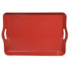 Spsyrine Large Red Decorative Tray, Elegant Plastic Serving Tray with