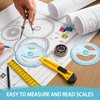 360 Degree Protractor Angle Measure 4Pcs Protractors Circle Protractor 10cm