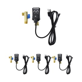 QWORK Automatic Timed Condensate Drain Valve, 4 Pack 1/2" Ac110v 2-way Direct-acting Drain Valve US Plug