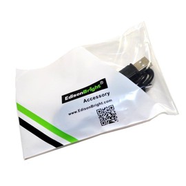 EdisonBright Nitecore Tube (Clear) 45 Lumen USB Rechargeable LED Keychain Light Brand USB Charging Cable Bundle