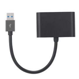 USB 3.0 TypE A Male to HDMI(4K/30Hz)+VGA(1080P/60Hz) Simultaneous Display Converter