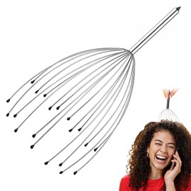 Scalp Massage, 20 Fingers, Handheld Head Tool, Trigger Point Stimulation, Scalp Stimulation, Promotes Blood Circulation, Stress Relief, Home Head Massage (20)